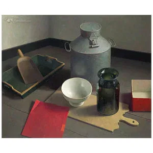 Stilleven met witte kom