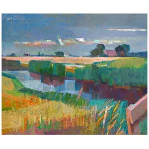 Vergezicht met sloot