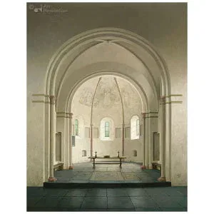 De absis van de romaanse kerk in Bozum