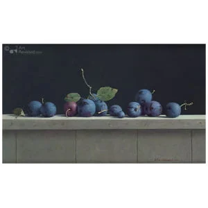 Stilleven met pruimen