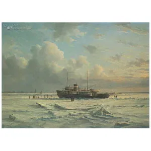 Veerboot MS 'Vlieland' in 't ijs