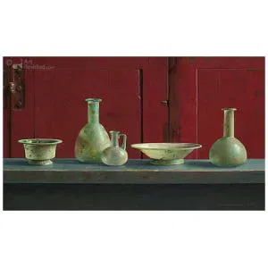 Romeins glas voor rode kast