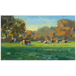 Koeien in najaarslicht