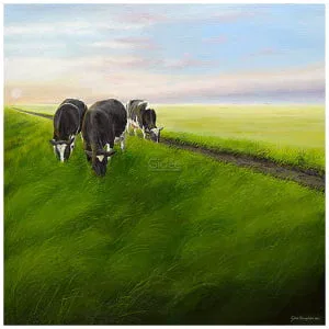 Three ladies on a dike