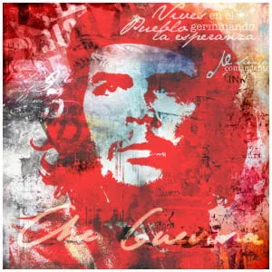 een schilderij van het gezicht van een man met woorden erboven