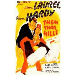 een oude filmposter voor de film hen die heuvels