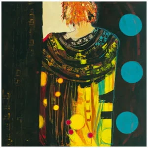 een schilderij van een vrouw met rood haar