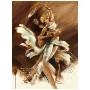 een schilderij van een vrouw die een tennisracket vasthoudt