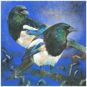 twee vogels zitten samen op een tak