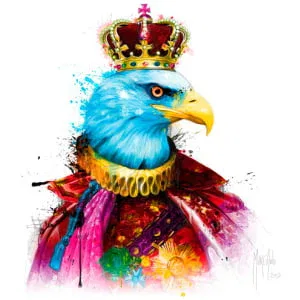 een schilderij van een adelaar met een kroon