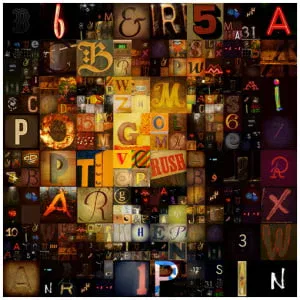 een collage van verschillende soorten letters en cijfers