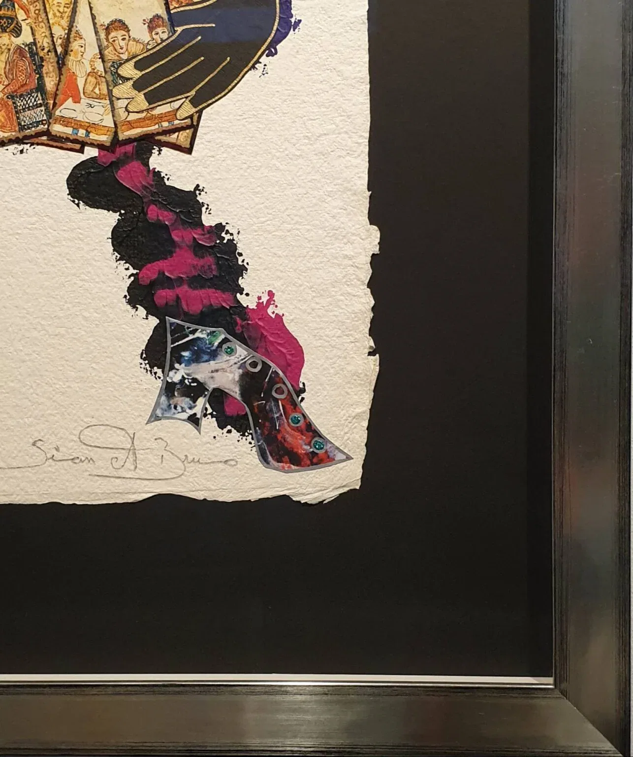 een vel papier met enkele afbeeldingen erop