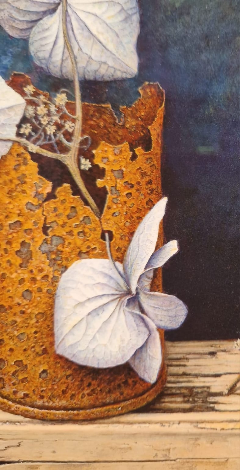 Aad Hofman, Blikje met hortensia's, detail G