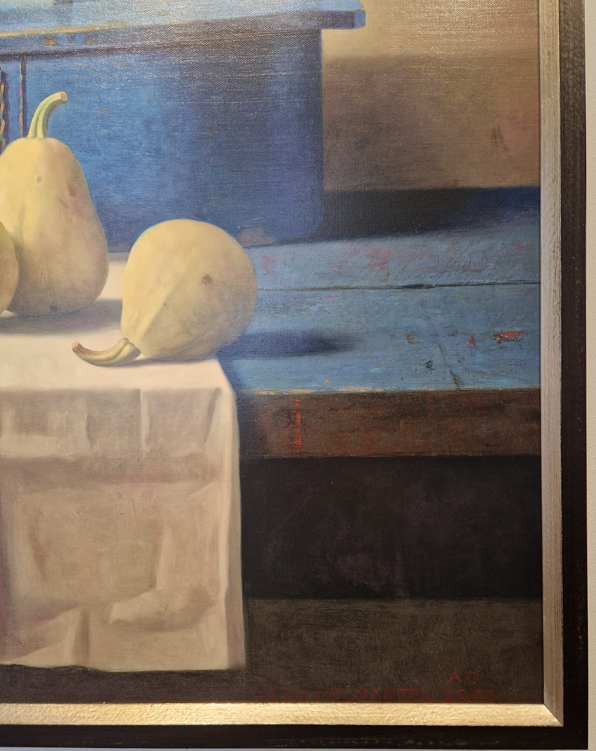 Henk Helmantel, Stilleven met open raam - Rembrandts atelier, detail LH