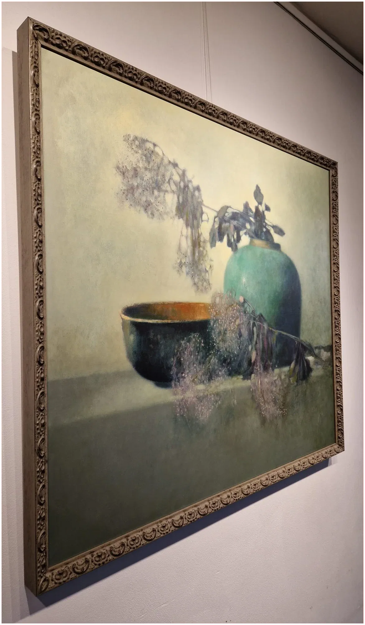 Pieter Knorr, Paarse tak met Chinese kom, detail ZK