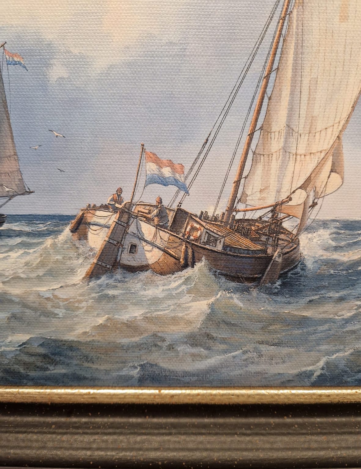 Peter J. Sterkenburg, Zeilschepen voor een haveningang, detail G