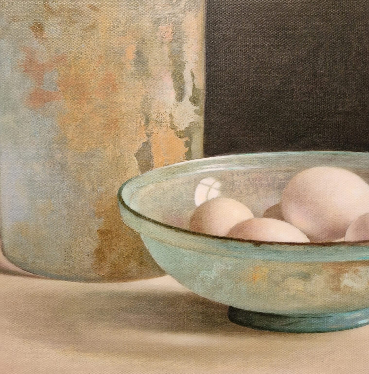 Henk Helmantel, Stilleven met Romeins glas en eieren, detail G