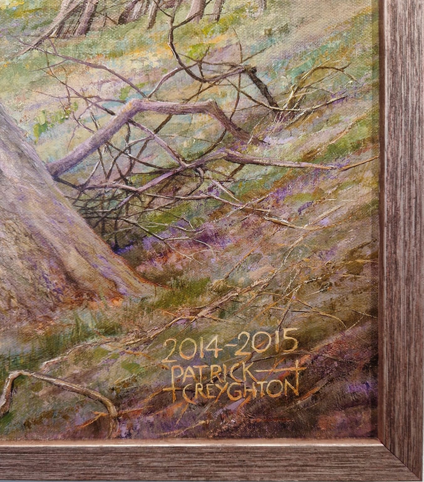 Patrick Creyghton, Bloeiende appelbomen met Maasvallei, detail LH