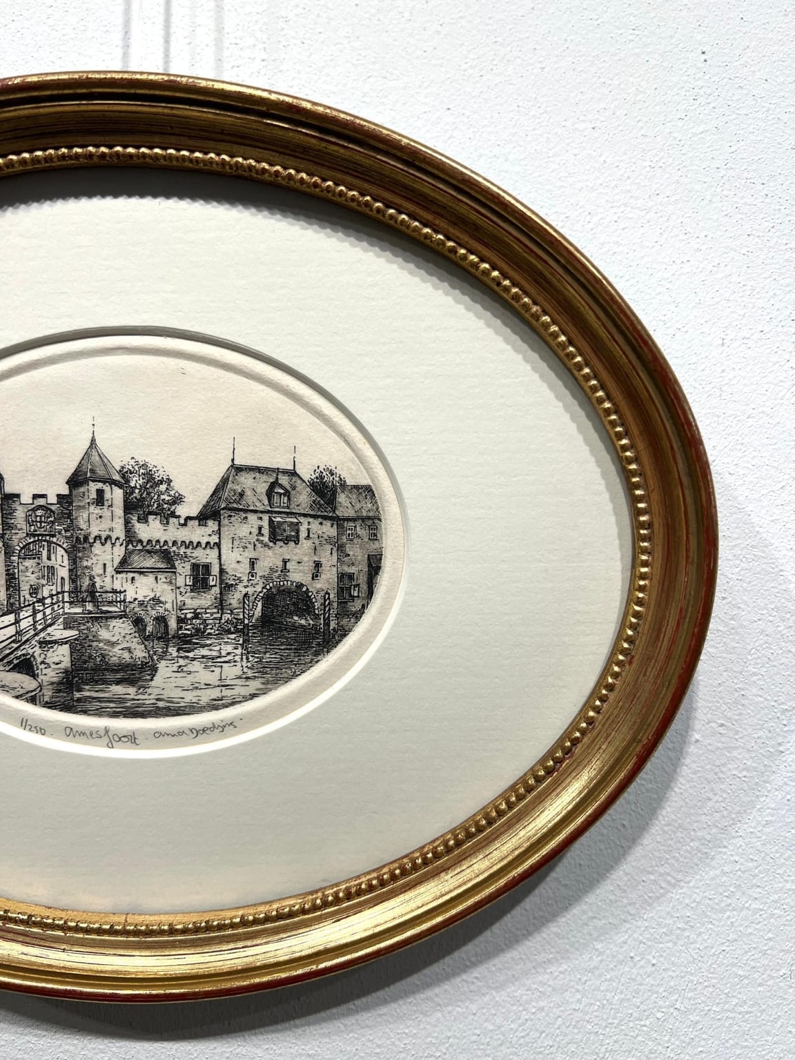 Anna Doedijns, Koppelpoort Amersfoort, ets, detail LHE