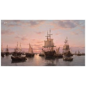 Het IJ bij zonsondergang