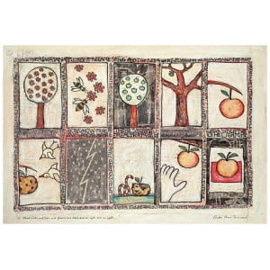 About birds and bees and flowers and trees and an apple