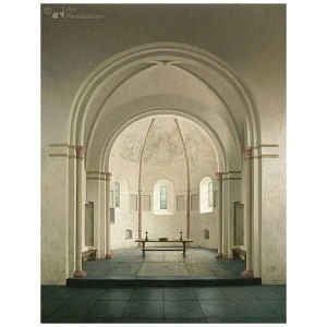 De absis van de romaanse kerk in Bozum