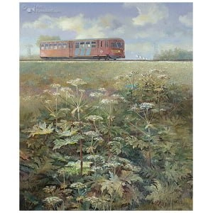 Blauwe Engel op de spoordijk