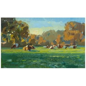 Koeien in najaarslicht