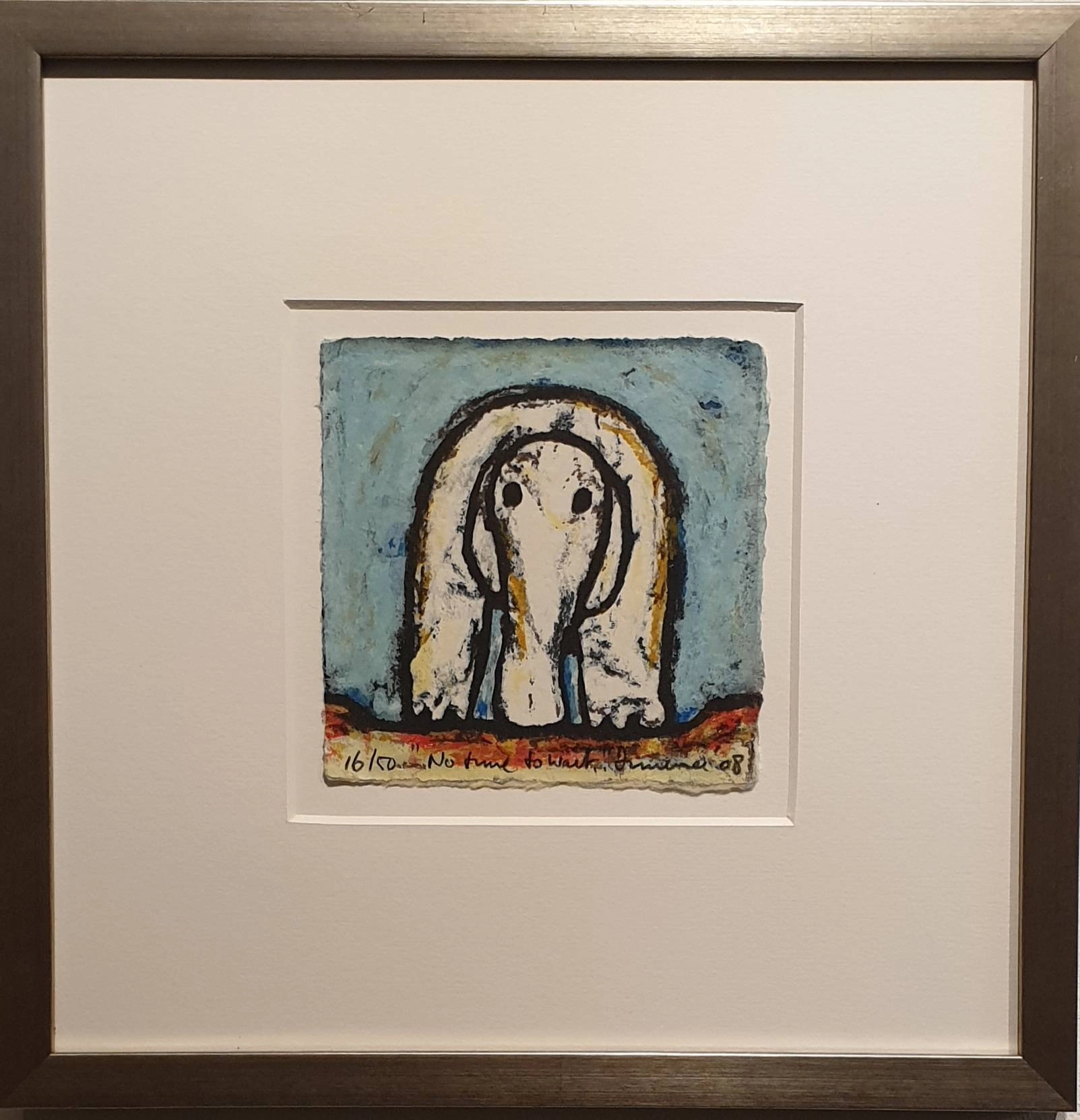 een schilderij van een olifant in een lijst