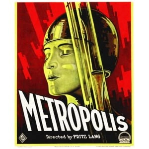 een oude poster die metropolen adverteert