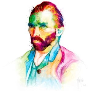 een schilderij van een man met een baard