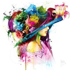 een schilderij van een vrouw met bloemen in haar haar