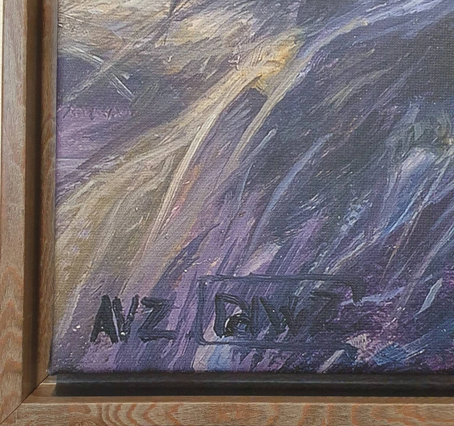 een schilderij van een vliegtuig dat door de lucht vliegt