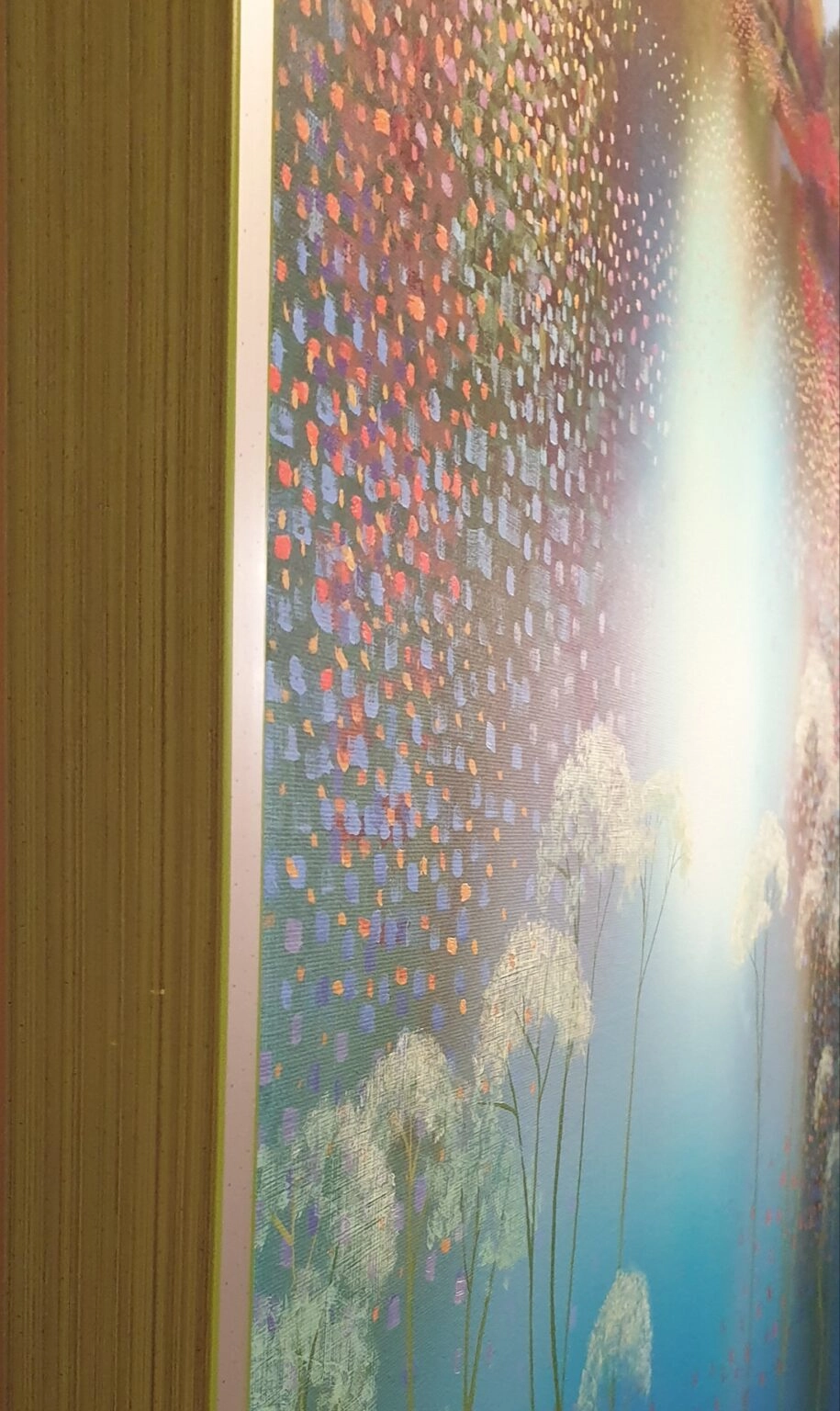 een schilderij aan de zijkant van een muur