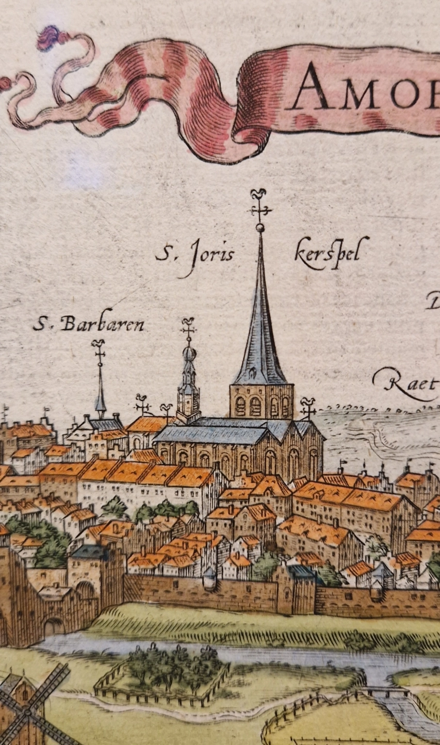 G. Braun & F. Hogenberg, Amorfortia, Amersfoort, detail OIII