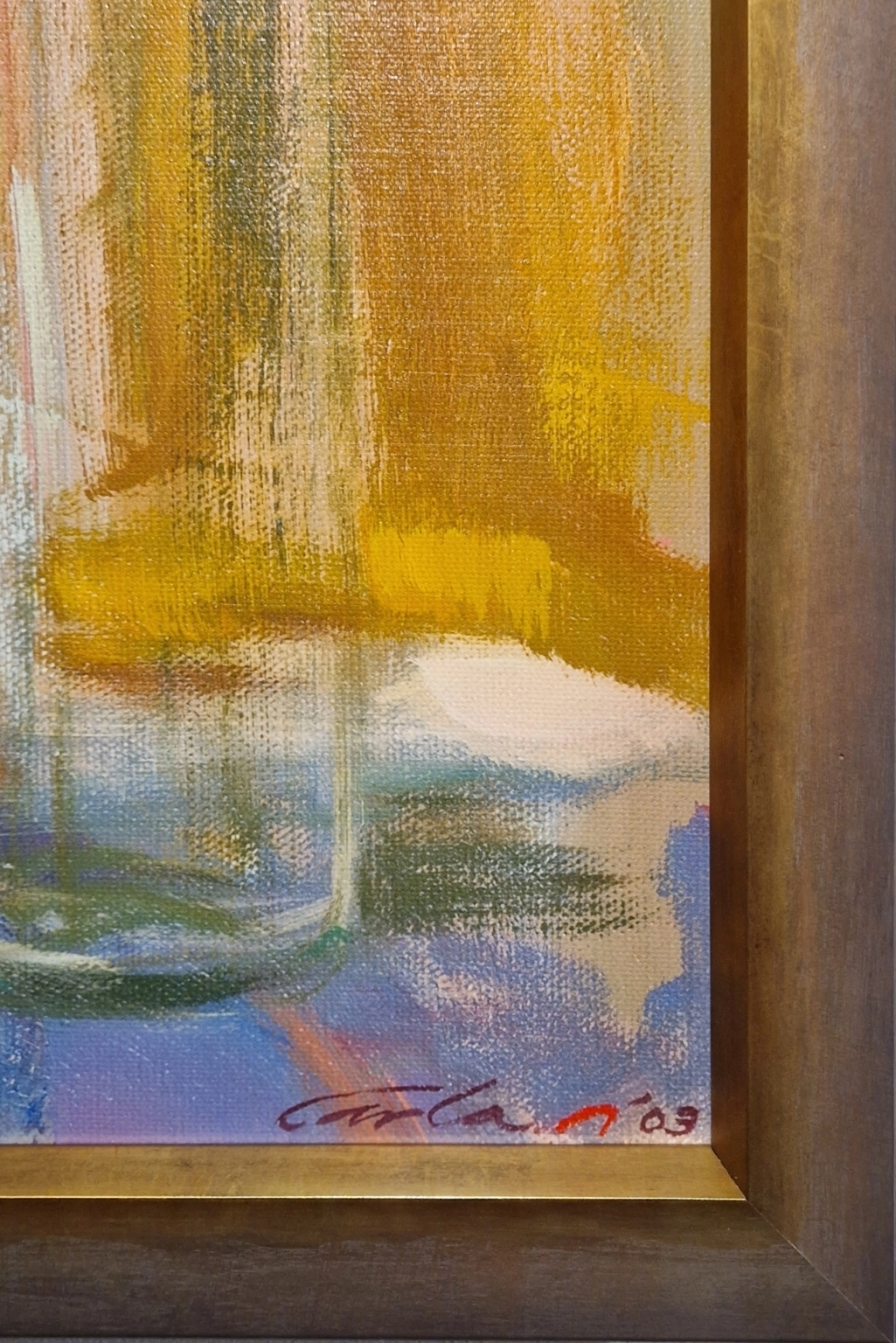 Carla Rodenberg, Geel bloemstilleven, detail LH