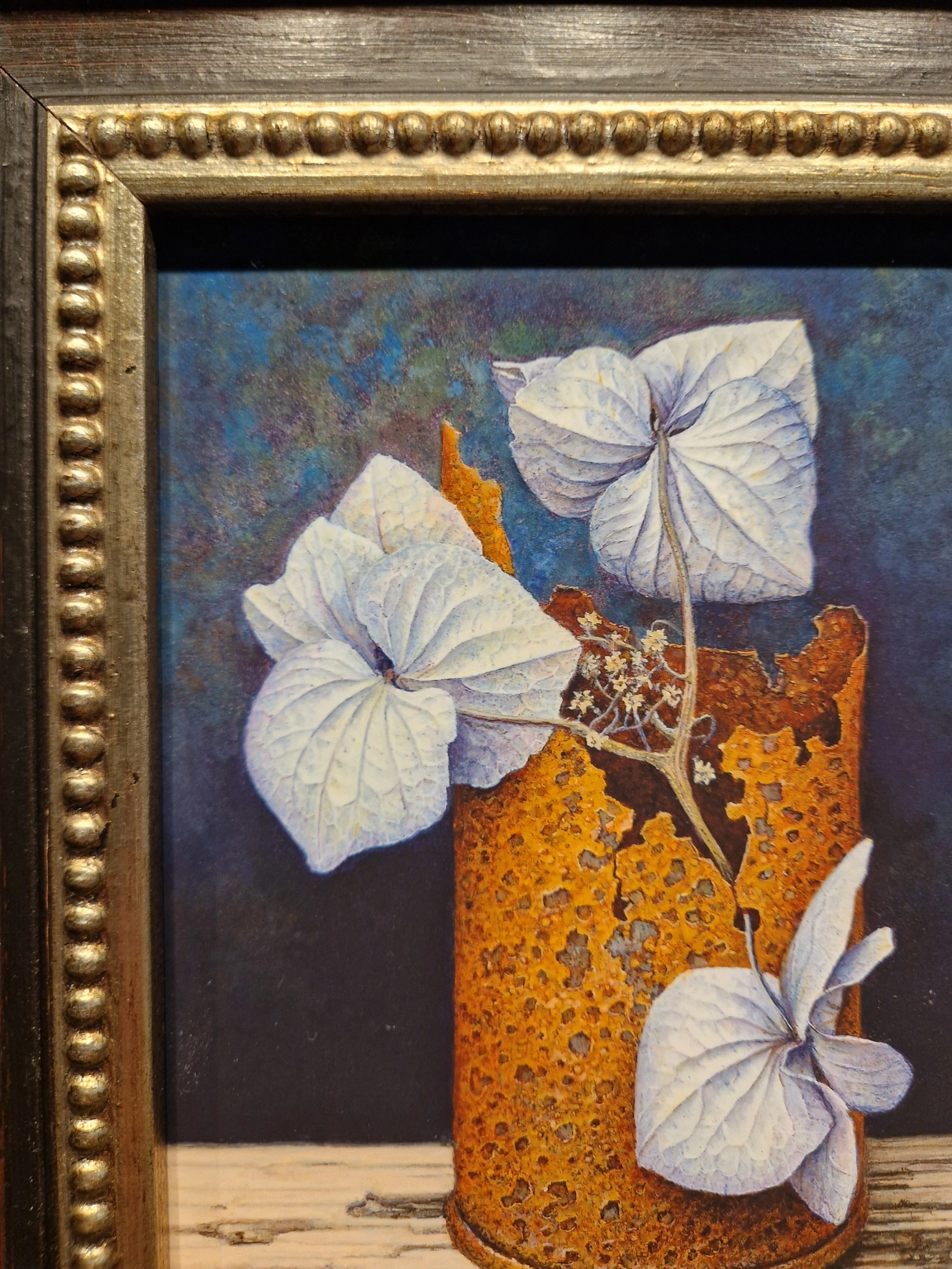 Ad Hofman, Blikje met hortensia's, detail G