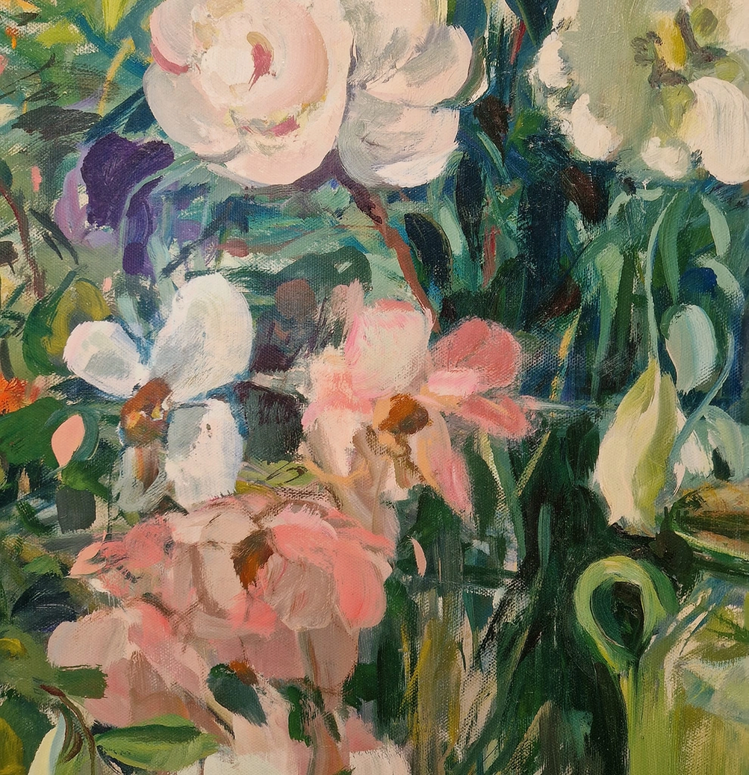 Carla Rodenberg, Groene pot en boeket, detail GI