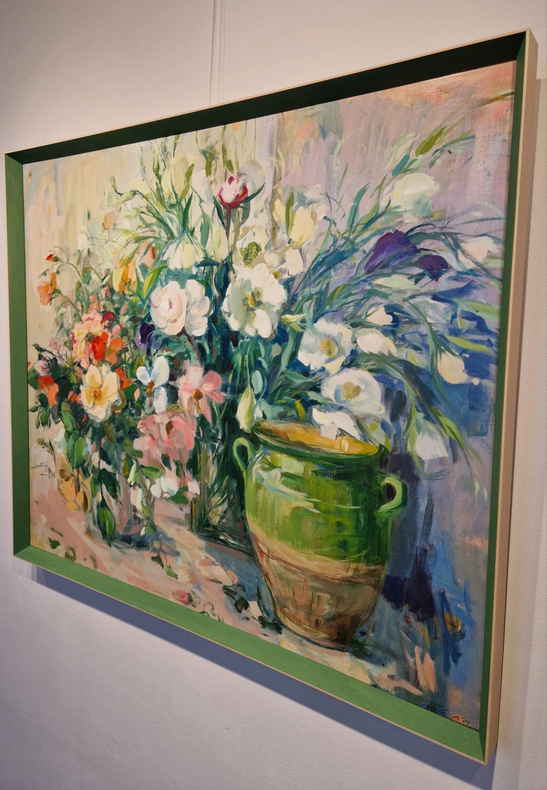 Carla Rodenberg, Groene pot en boeket, detail ZKG