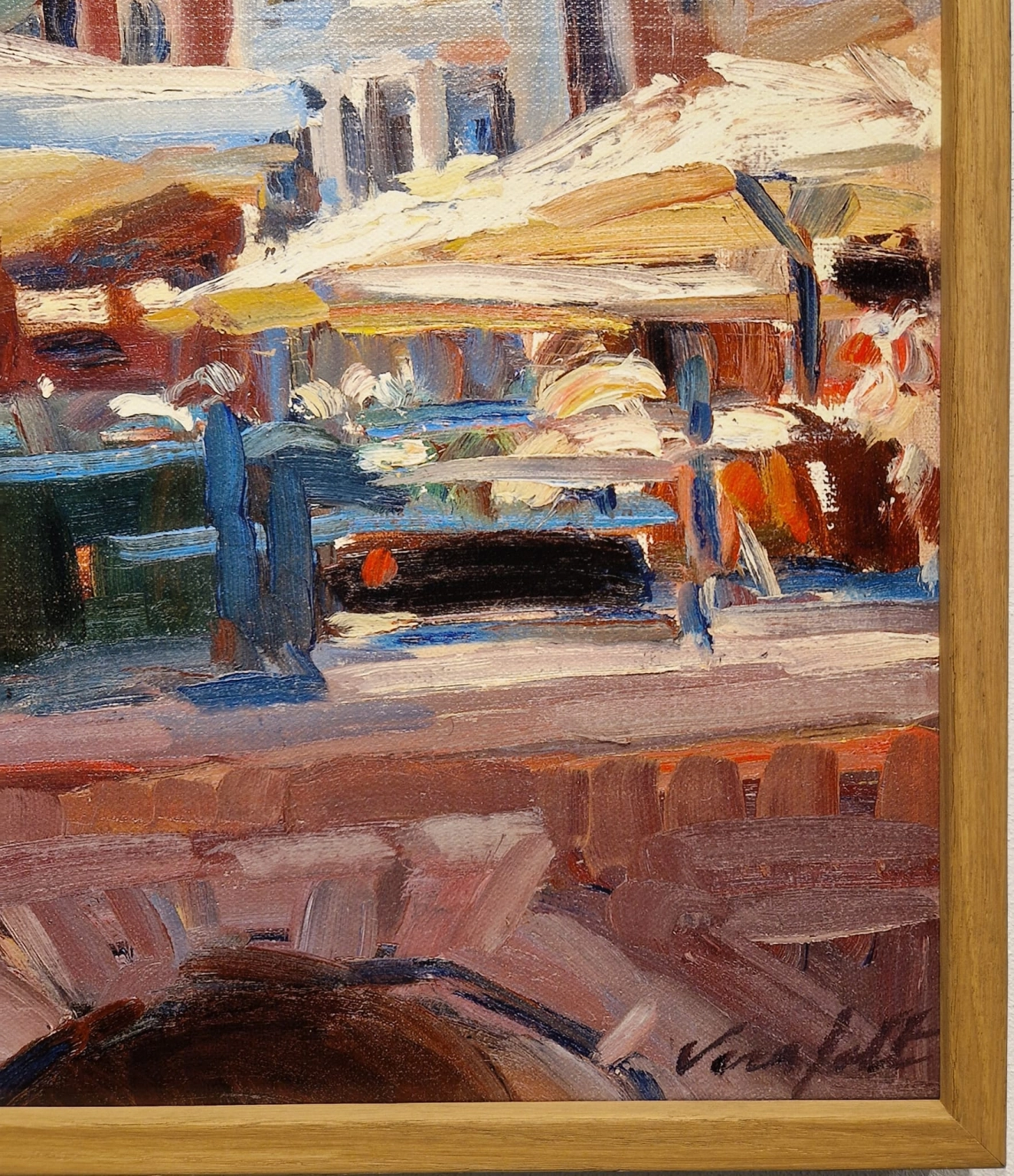 Hans Versfelt, Terras op de brug, detail LH