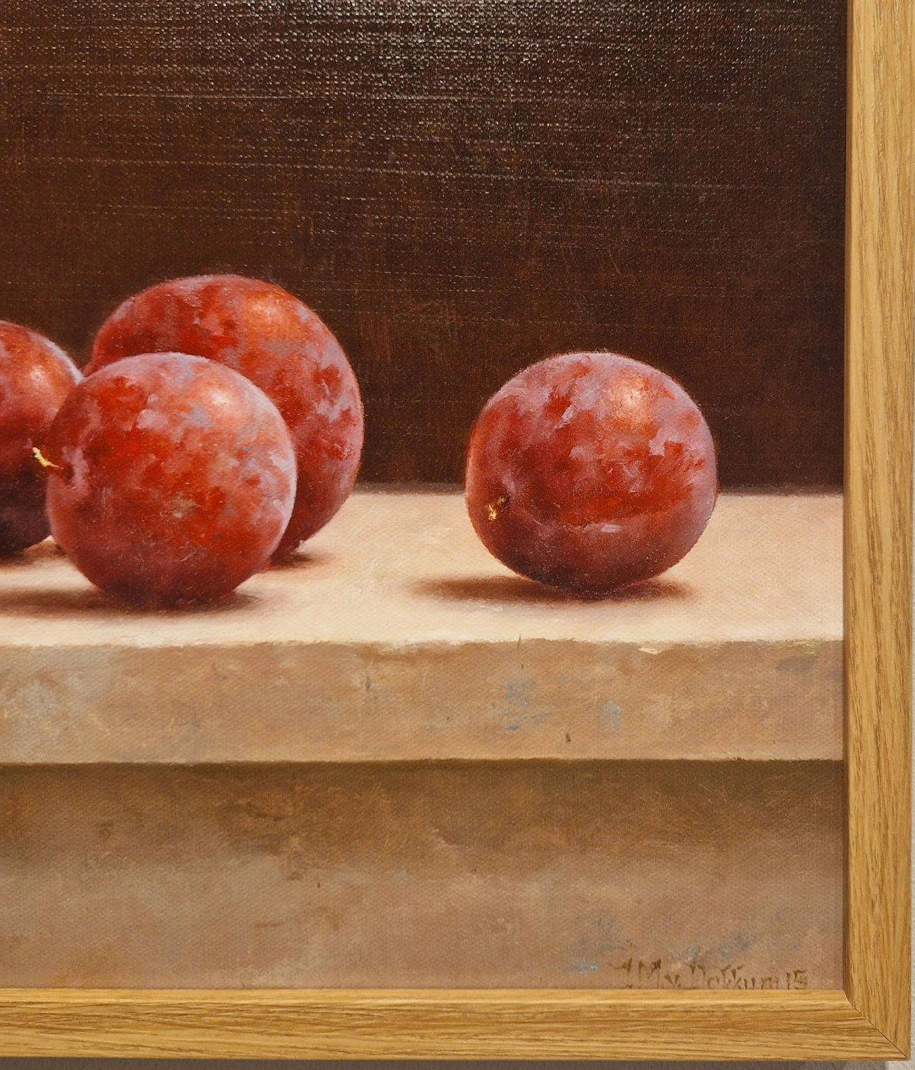 Marius van Dokkum, zak met pruimen, detail LH