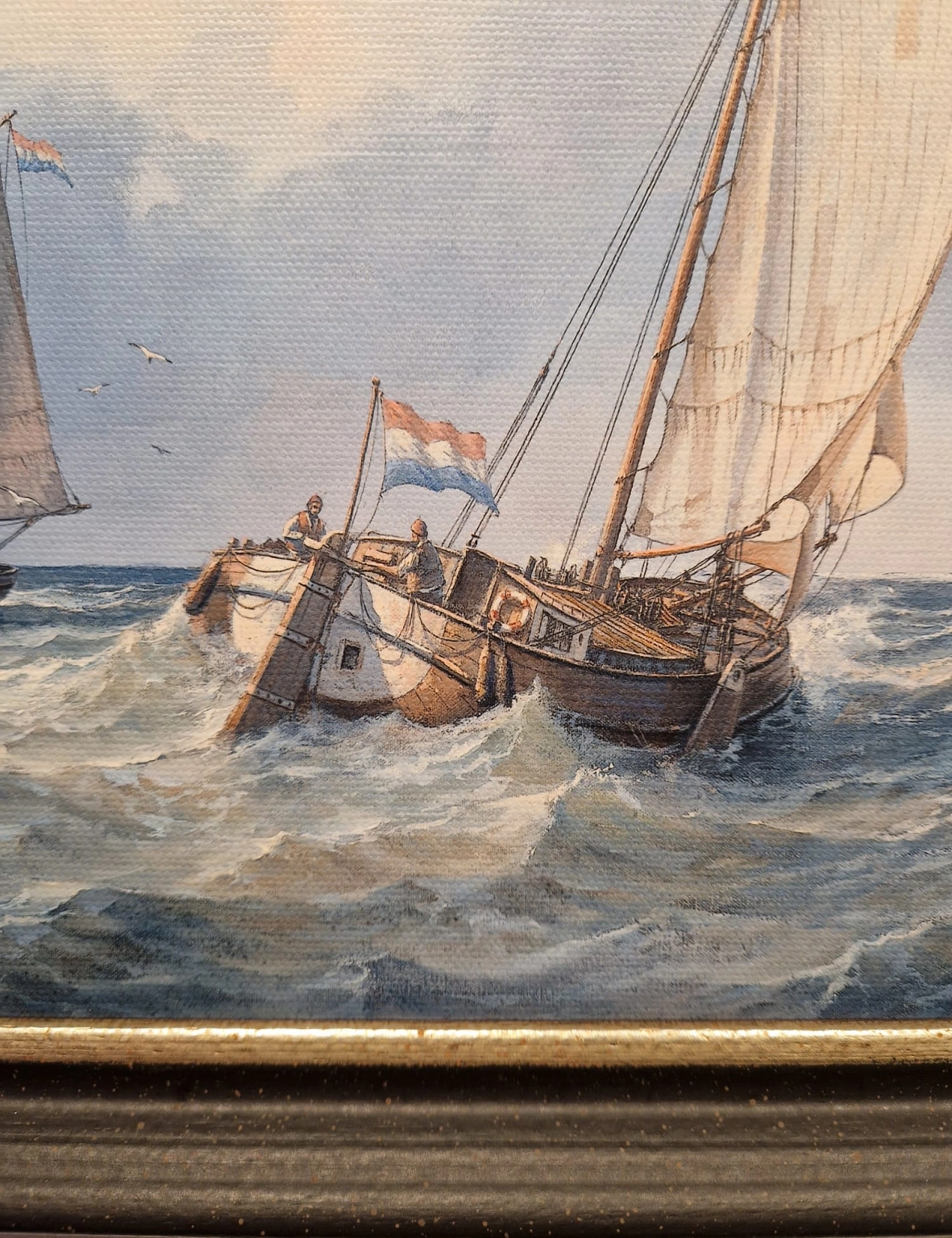 Peter J. Sterkenburg, Zeilschepen voor een haveningang, detail G