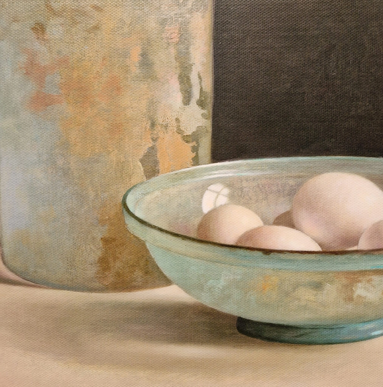 Henk Helmantel, Stilleven met Romeins glas en eieren, detail G