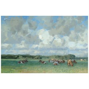 Kudde met wolkenlucht