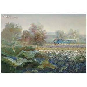 Blauwe Engel in Frans landschap